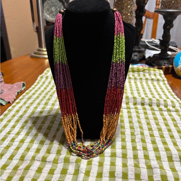 Multicolor Beaded Necklace - Picture 1 of 4